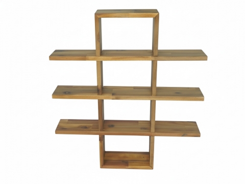 Stunning acacia wood wall shelf